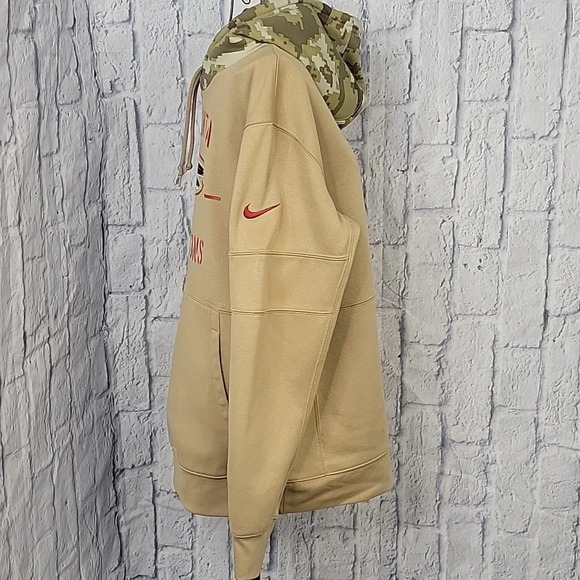 NIKE ATLANTA FALCONS On Field Dri Fit Army Camouflage Salute The Troops Hoodie M - Picture 10 of 12